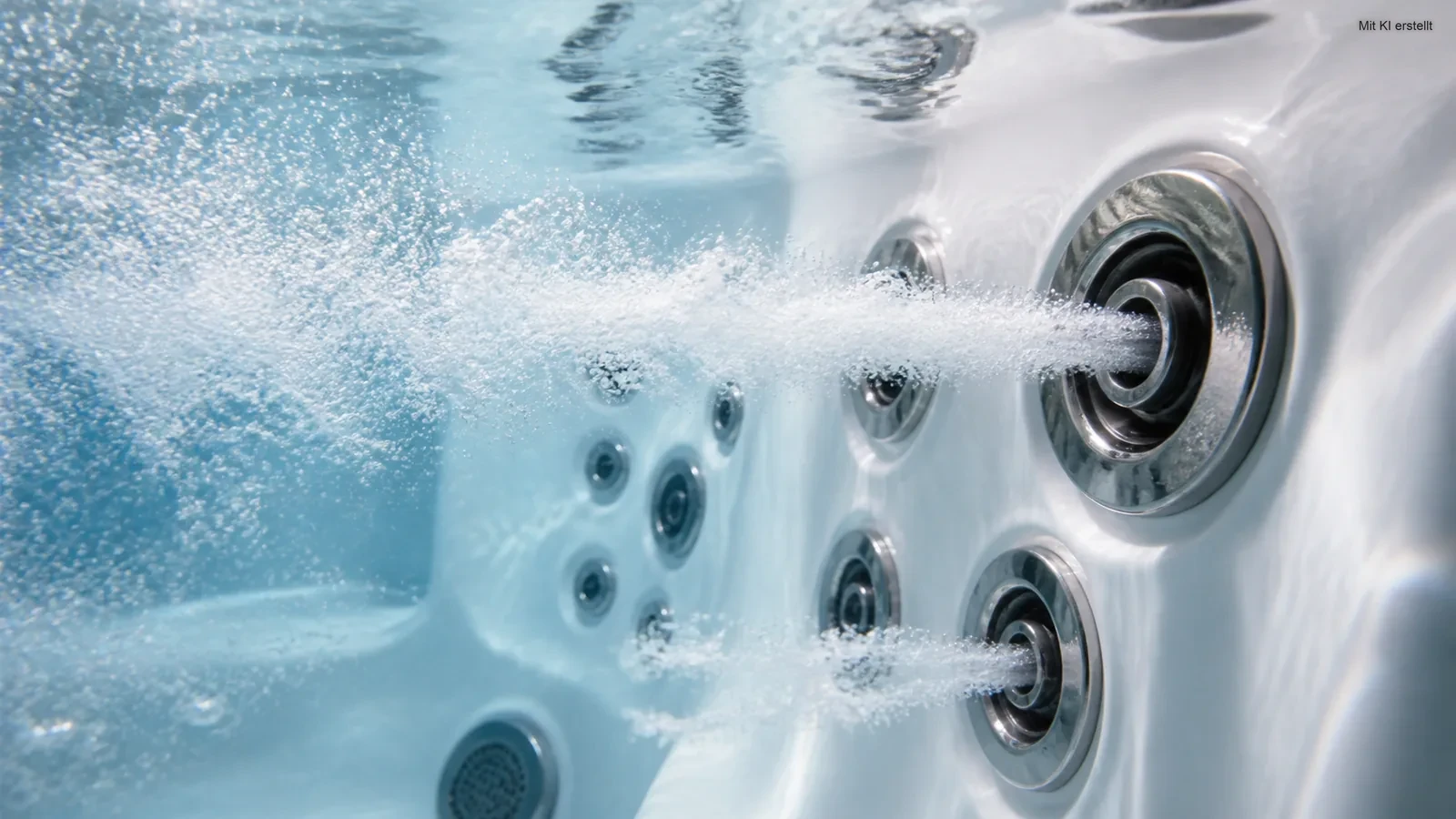 Whirlpool-Düsen mit laufenden Wasserstrahlen